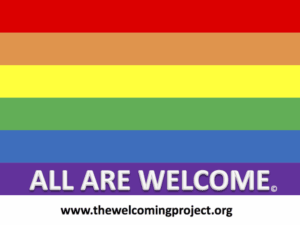 All are welcome - pride flag